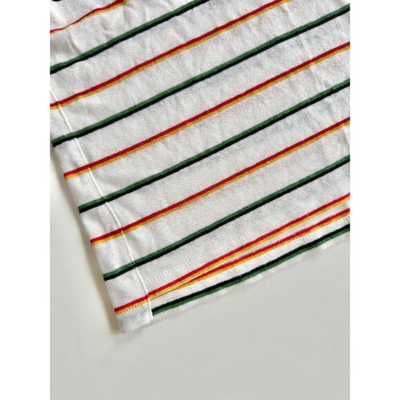 MADEWELL City Tee White Walcott Striped Linen Blend Scoop Neck T-Shirt, Size XS - Picture 10 of 13